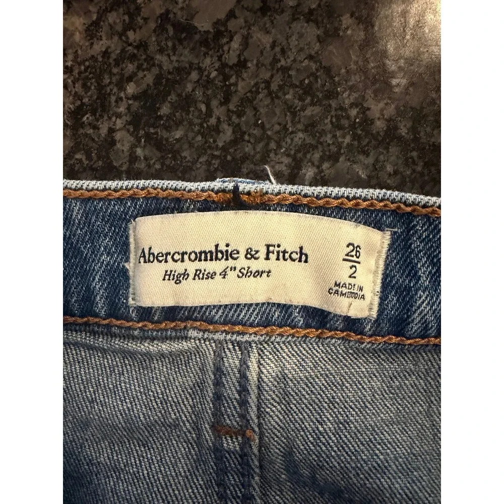 Abercrombie & Fitch High Rise Denim Shorts Size 26/2